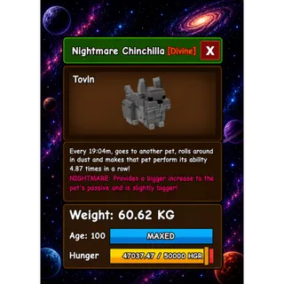 HUGE CHINCHILLA NIGHTMARE GROW A GARDEN 