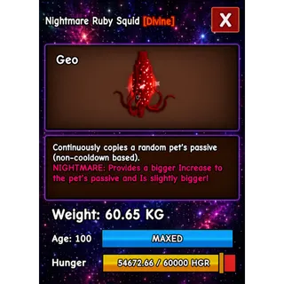 NIGHTMARE RUBY SQUID HUGE