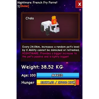 NIGHTMARE FRENCH FRY FERRET SEMI HUGE