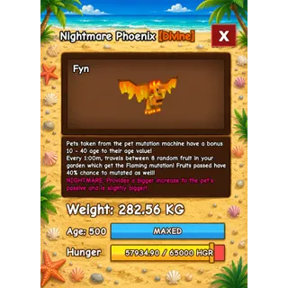 HUGE NIGHTMARE PHOENIX GROW A GARDEN 