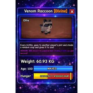 HUGE RACCOON VENOM