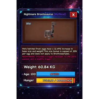 HUGE NIGHTMARE BRONTOSAURUS