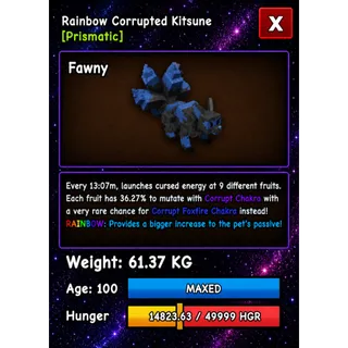 RAINBOW CORRUPTED KITSUNE GROW A GARDEN 