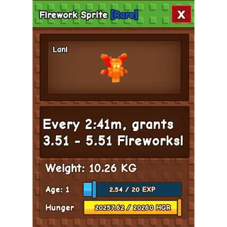 TITANIC GODLY FIREWORK SPRITE GROW A GARDEN 