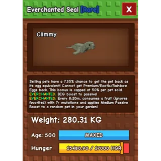 HUGE SEAL EVERCHANTED GROW A GARDEN 