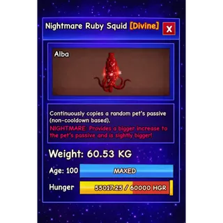 HUGE RUBY SQUID NIGHTMARE