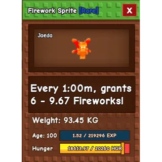 TITANIC GODLY FIREWORK SPRITE GROW A GARDEN 