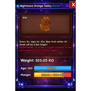 TITANIC ORANGE TABBY NIGHTMARE