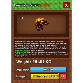HUGE CERBERUS EVERCHANTED GROW A GARDEN 