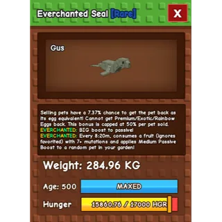 HUGE SEAL EVERCHANTED GROW A GARDEN 