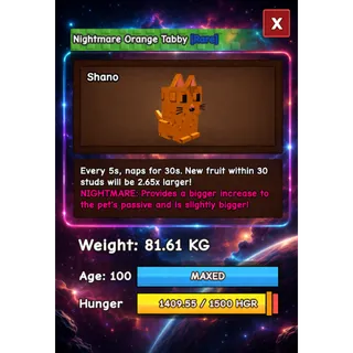 TITANIC ORANGE TABBY NIGHTMARE