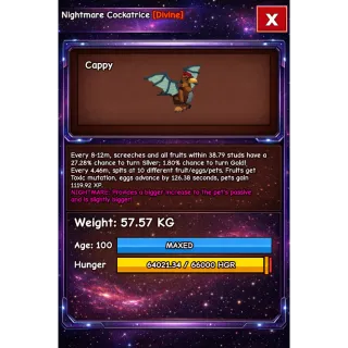 HUGE NIGHTMARE COCKATRICE