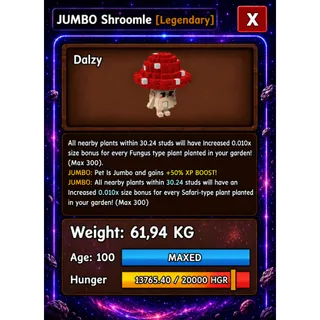 HUGE JUMBO SHROOMIE GROW A GARDEN
