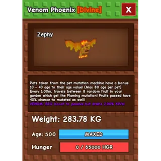 HUGE VENOM PHOENIX GROW A GARDEN 