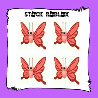 4x Scarlet Butterfly