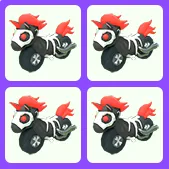 4x Halloween Black Ponycycle