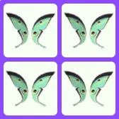 4x Jade Moth Wings