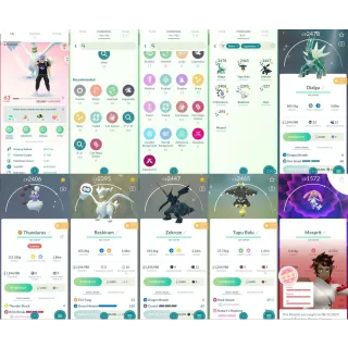 G233] LEVEL 63 STACKED ACCOUNT I SHINY DIALGA RESHIRAM ZEKROM THUNDURUS I 7 SHINY LEGENDARY  