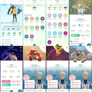 G236] LEVEL 50 STACKED ACCOUNT I 19 SHINY LEGENDARY I SHINY DYANMAX MOLTRAS I 3x 100IV LEGENDARY