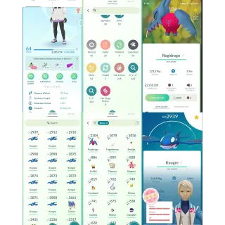 K28] LEVEL 64 ACCOUNT I 53 SHINY I 34 LENGENDARY I 1 SHINY LEGENDARY I NAME CHANGE AVAILABLE I PTC ACCOUNT  I INSTANT ACCESS 