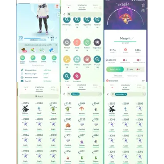 K08] LEVEL 70 ACCOUNT I 74 SHINY I 13 LEGENDARY I 24 HATCHED I NAME CHANGE AVAILABLE I PTC ACCOUNT I INSTANT ACCESS 