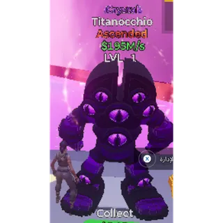 🔥 1x Crystal Titanocchio (Ascended) $195M/s ⚡ FAST DELIVERY 🚀 GO UP FOR BRAINROTS FORTNITE