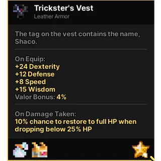 TRICKSTERS VEST PIXEL QUEST