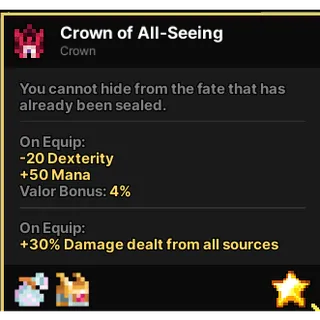 CROWN OF ALL-SEEING PIXEL QUEST