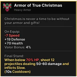 ARMOR OF TRUE CHRISTMAS PIXEL QUEST 
