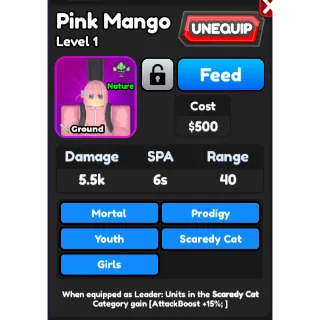 SECRET BANNER UNIT, PINK MANGO (all stars tower defense)