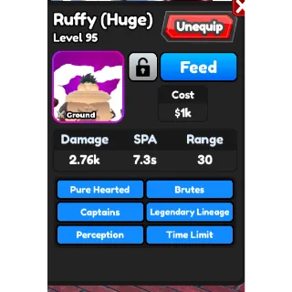 Exclusive unit Ruffy huge