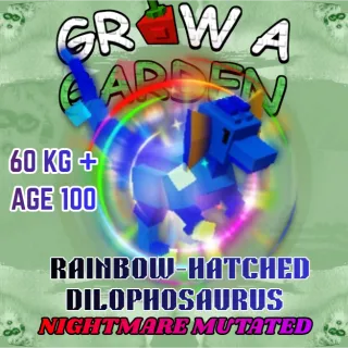 NIGHTMARE HUGE RAINBOW-HATCHED DILOPHOSAURUS > 60.75KG AGE 100 > 1:52 MINS CD > 1 MIN CD WITH TOY 