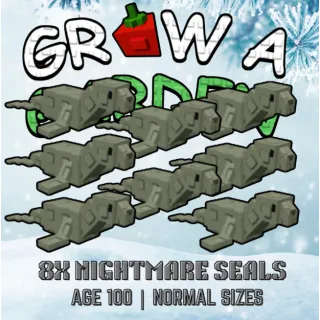 [BUNDLE] 8X NIGHTMARE SEALS > ALL AGE 100 > ALL NORMAL SIZE > ABLE TO REACH 50% CAP > GROW A GARDEN 
