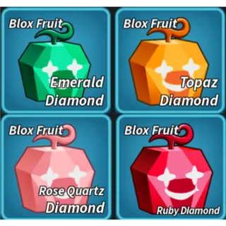 [BUNDLE] ALL DIAMOND SKINS (EMERALD, TOPAZ, ROSE QUARTZ, RUBY) > BLOX FRUITS