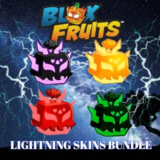 [BUNDLE] ALL LIGHTNING FRUIT SKINS (PURPLE, YELLOW, RED, & GREEN) > BLOX FRUITS