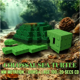 NIGHTMARE COLOSSAL SEA TURTLE > 100KG+ > 20 SECS CD > GROW A GARDEN 