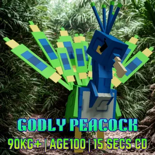 15 SECS GODLY PEACOCK > NIGHTMARE MUTATION > 90.37KG AGE 100> 15 SECS CD > GROW A GARDEN