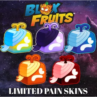 [BUNDLE] LIMITED PAIN FRUIT SKINS (SUPER SPIRIT, CELESTIAL, TORMENT, SADNESS, & FRUSTRATION) | BLOX FRUITS