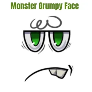 Monster Grumpy Face Toy Code Avatar - In Stock - Fast Delivery 
