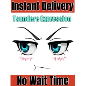 Tsundere Expression Face Toy Code Avatar - Instant Delivery 