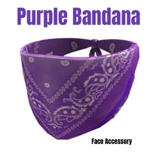 Purple Bandana Toy Code Avatar - Delivered in 1hr - 30hr ( Not Instant )