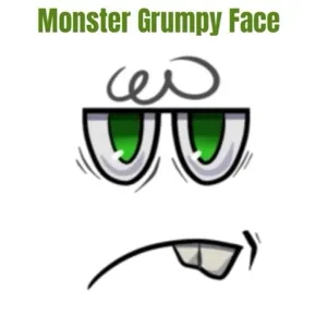 Monster Grumpy Face Toy Code Avatar - In Stock - Fast Delivery 