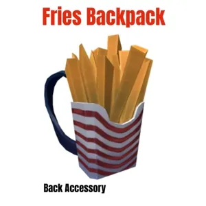 Fries Backpack Virtual Item Toy Code Avatar - In Stock - Fast Delivery 