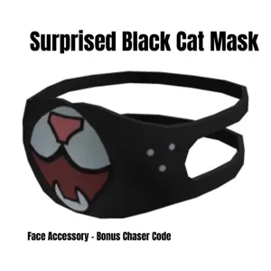Surprised Black Cat Mask Toy Code Avatar - Delivered in 1hr - 30hr ( Not Instant )