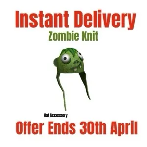 Zombie Knit Toy Code Avatar - Instant Delivery 