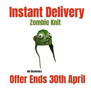 Zombie Knit Toy Code Avatar - Instant Delivery 