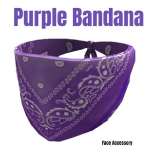 Purple Bandana Toy Code Avatar - In Stock - Fast Delivery ( 5mins - 12H Max )