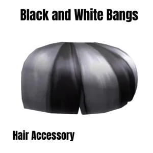 Black and White Bangs Virtual Item Toy Code Avatar - In Stock - Fast Delivery 
