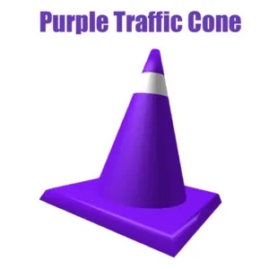 Purple Traffic Cone Toy Code Avatar - Delivered in 1hr - 30hr ( Not Instant )