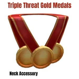 Triple Threat Gold Medals Virtual Item Toy Code Avatar - In Stock - Fast Delivery 